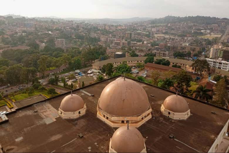 Vistas aéreas de la Mezquita Nacional de Uganda