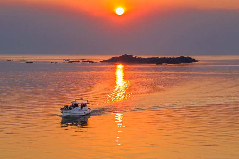 Contemplando um entardecer mágico