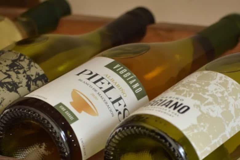 Bouteilles de vin de la région