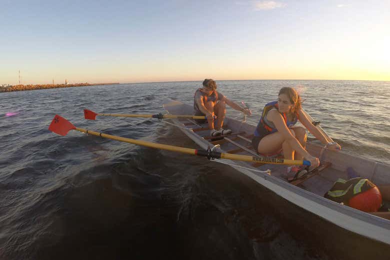 Ejercitaremos los bíceps en las barcas