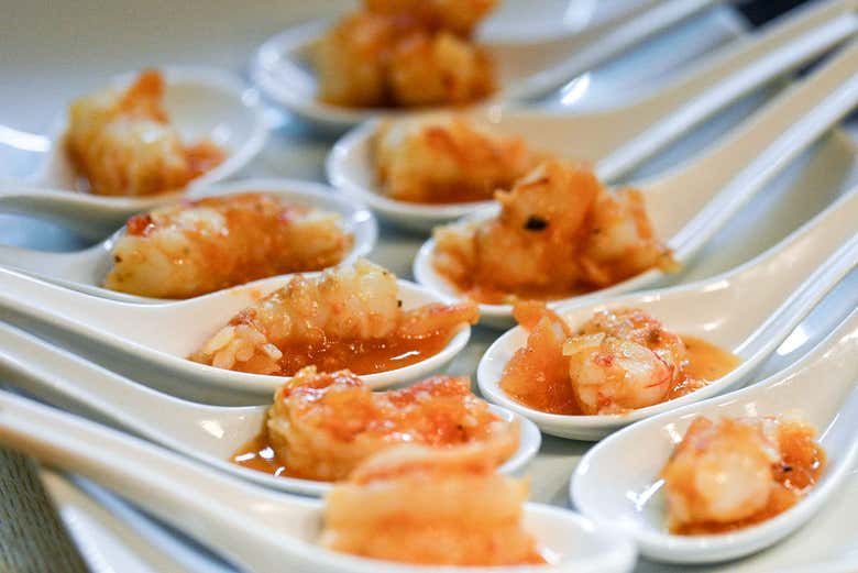 Enjoy tasting the canapes