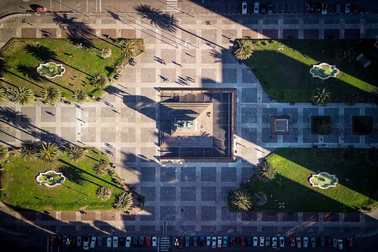 Vista aérea de la Plaza de la Independencia