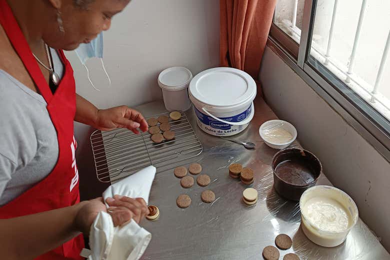 Alfajores con dulce de leche