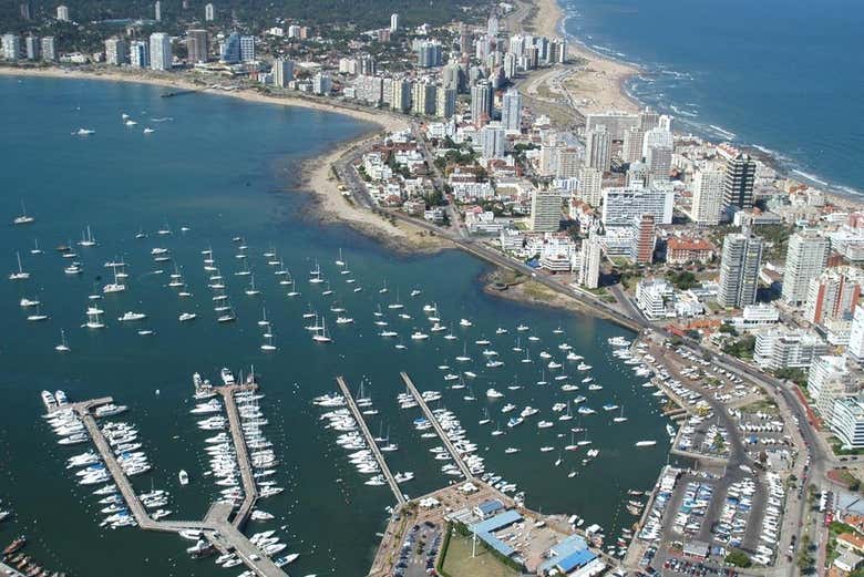 Aerial view of the city