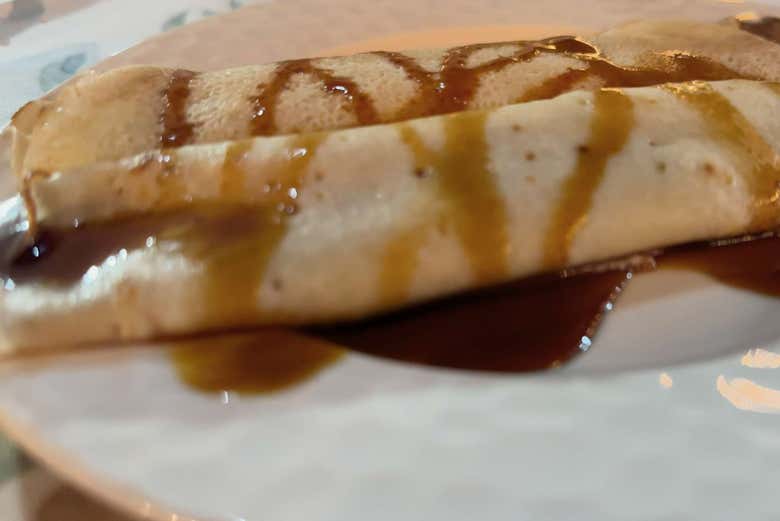 Uma deliciosa sobremesa com doce de leite