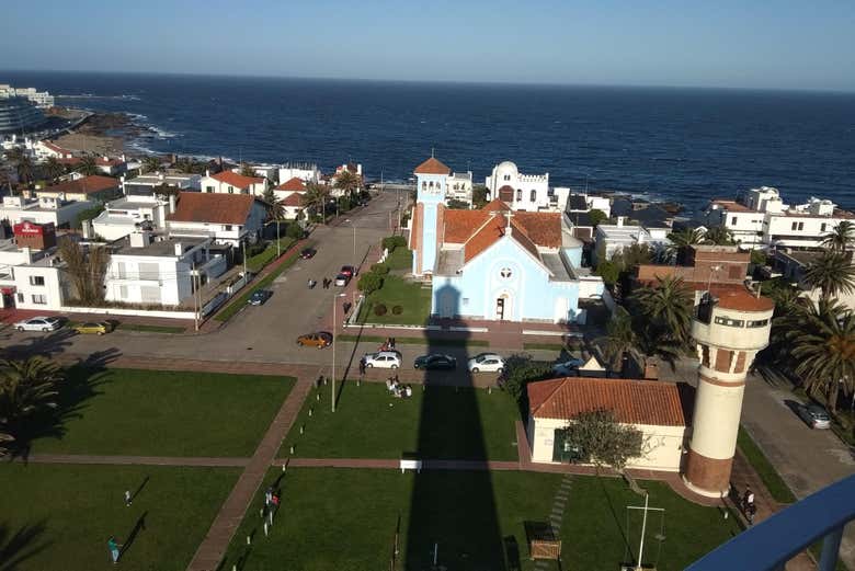 Vistas aéreas de la plaza del Faro, en Punta del Este