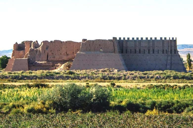 Algunos arbustos alrededor de una de las fortalezas