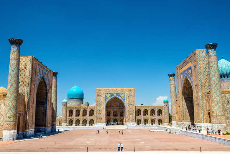 Piazza Registan a Samarcanda