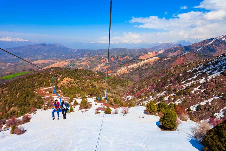Durante il giro in funivia