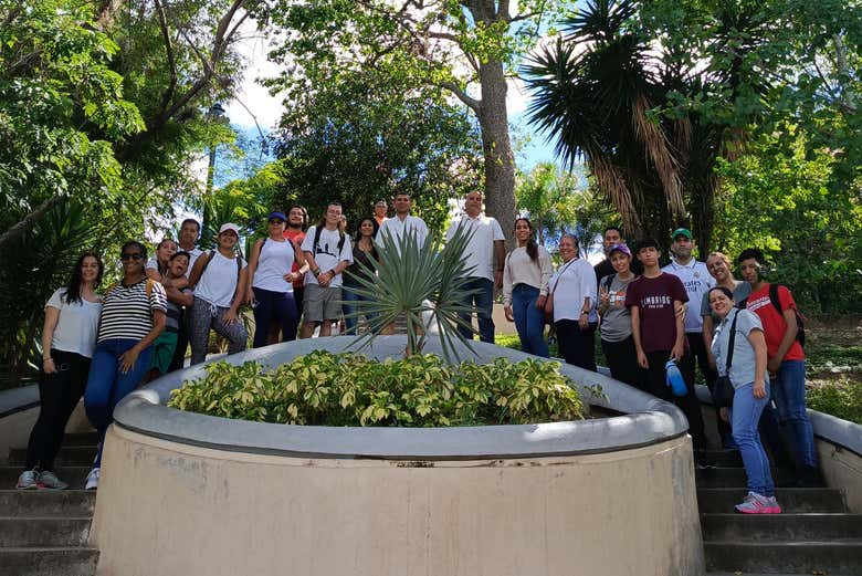 Un grupo de turistas en El Calvario