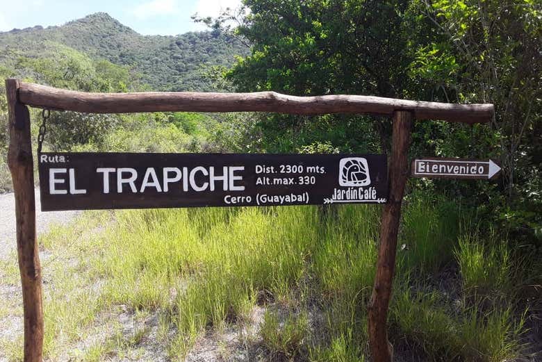 Inizio dell'itinerario di trekking a Tacarigua