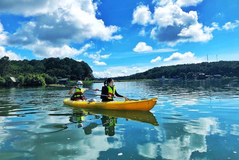 Kayaking on Tuyen Lam Lake