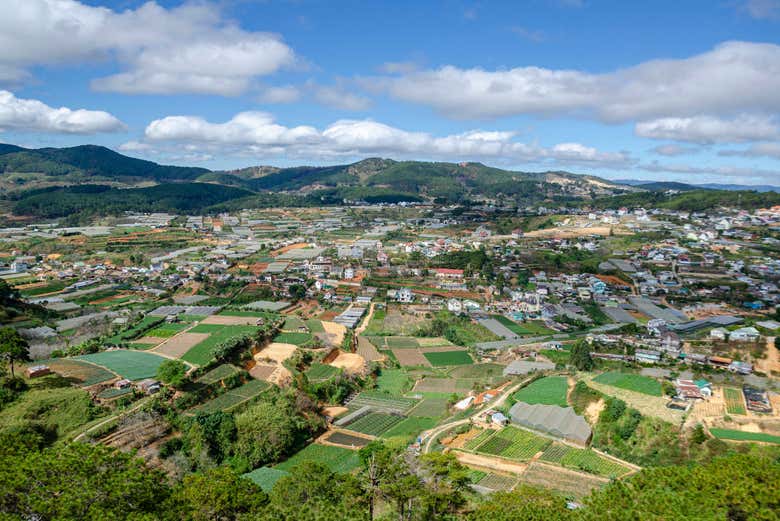 Vistas desde el teleférico de Da Lat