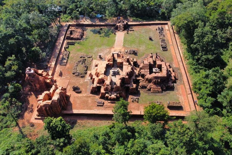 Aerial views of My Son Sanctuary