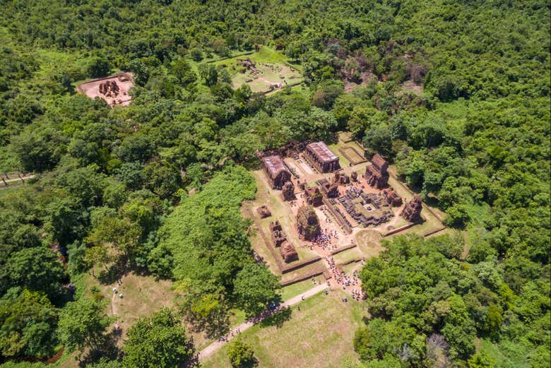 Vista aérea del santuario
