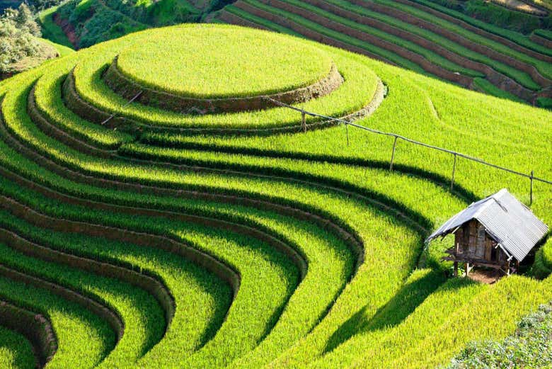 Panorámica aérea en Sapa