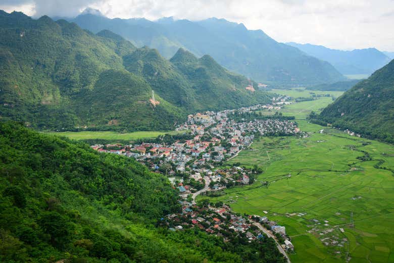 Panorámica de los campos de Mai Chau