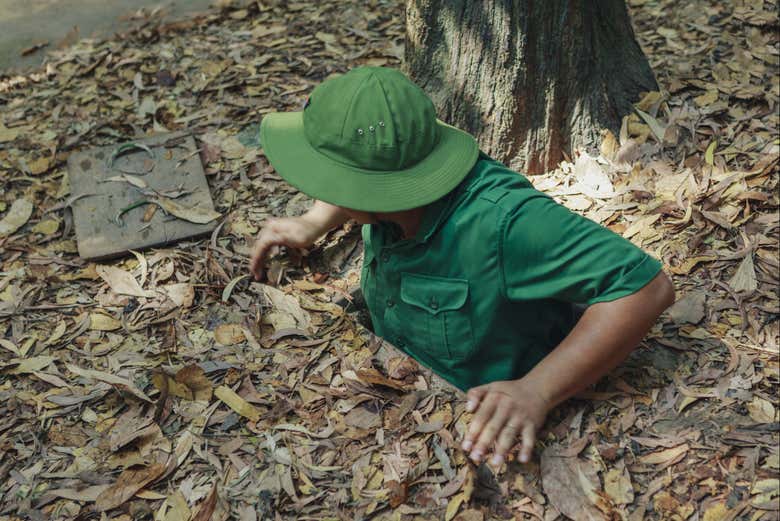 Uno degli ingressi ai tunnel di Cu Chi