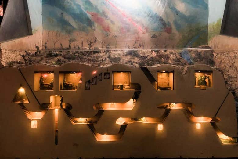 Maqueta de los túneles de Cu Chi