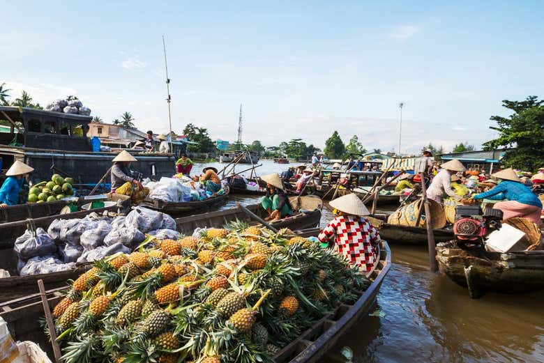 Mercado flotante de Cai Rang