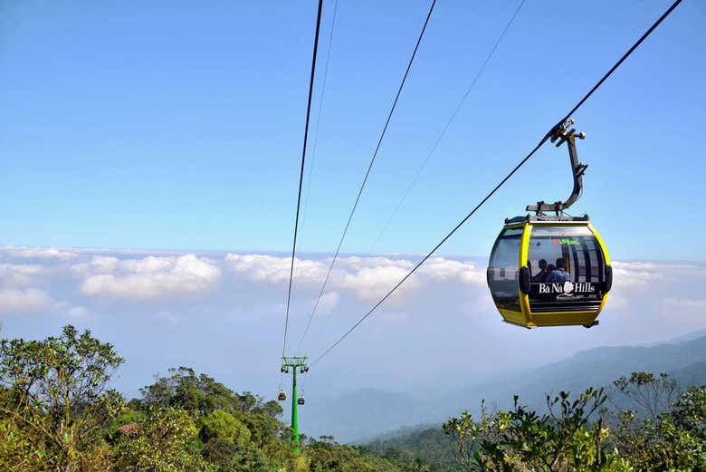 El teleférico de las montañas de Ba Na