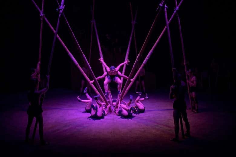 Uma das coreografias do espetáculo Teh Dar