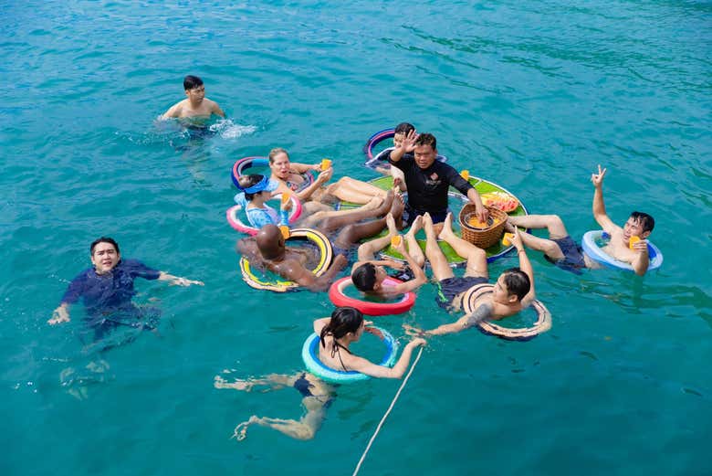 Having fun in the water