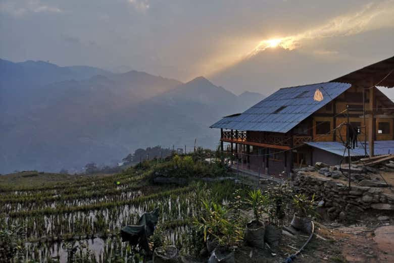Arrozales de Sapa al atardecer