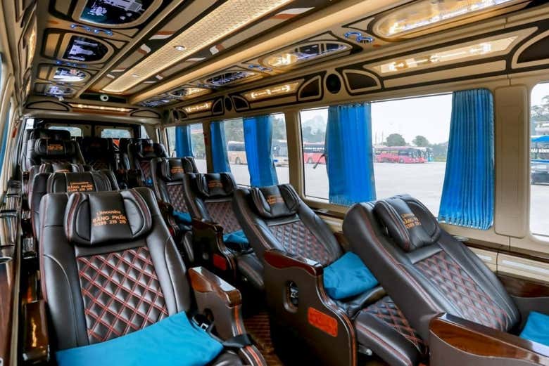 El autobús limusina en el que viajaremos a Hà Giang