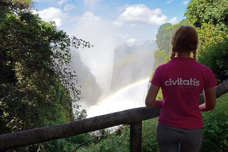 A rainbow at Victoria Falls