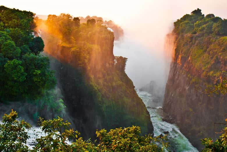 Le brouillard des chutes Victoria