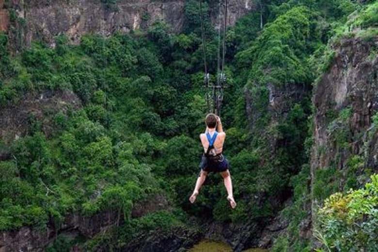 Sobrevoando o rio Zambezi