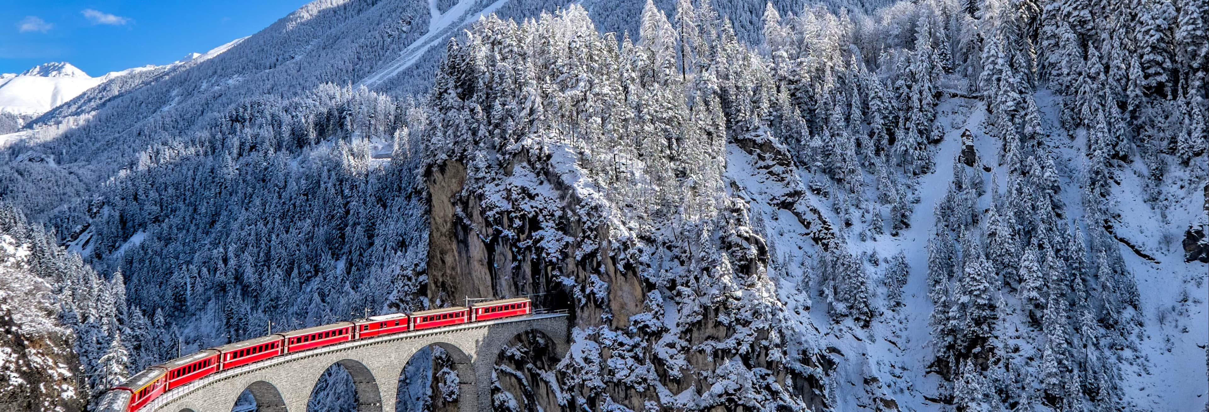 Alpes Suizos y St. Moritz en tren